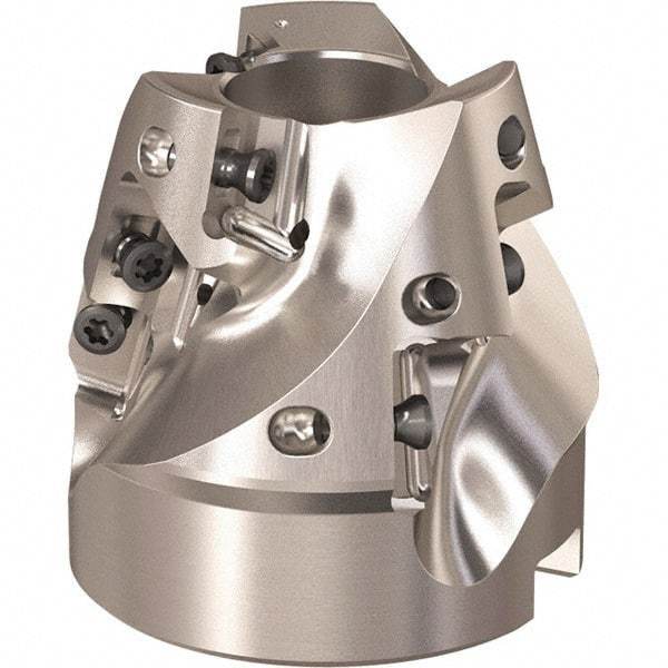 Seco - 2.028" Cut Diam, 3/4" Arbor Hole, 1.191" Max Depth of Cut, 75° Indexable Chamfer & Angle Face Mill - 9 Inserts, XO.. 1204 Insert, Right Hand Cut, 3 Flutes, Through Coolant, Series R220.49 - USA Tool & Supply