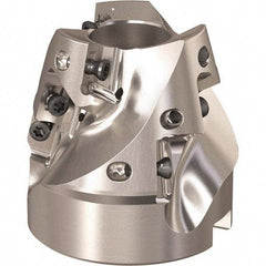 Seco - 2.028" Cut Diam, 3/4" Arbor Hole, 1.191" Max Depth of Cut, 75° Indexable Chamfer & Angle Face Mill - 9 Inserts, XO.. 1204 Insert, Right Hand Cut, 3 Flutes, Through Coolant, Series R220.49 - USA Tool & Supply
