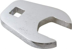 Proto - 28mm 1/2" Drive Full Polish Chrome Open End Crowfoot Wrench - 3" OAL - USA Tool & Supply