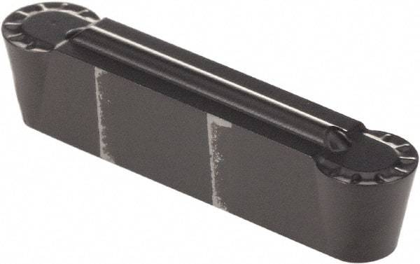 Kennametal - 0505R GMN Grade KCP10, 5.05mm Cutting Width Carbide Grooving Insert - 4.09mm Max Depth of Cut, Neutral, 2.52mm Corner Radius, TiCN/Al2O3 Finish - USA Tool & Supply