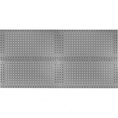 Kennedy - 18" Wide x 36" High Industrial Steel Tool Peg Board System - 4 Panels, 60 Hooks, Steel, Gray - USA Tool & Supply