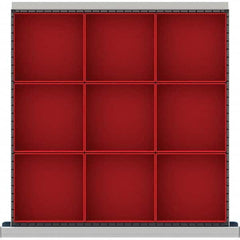 LISTA - 9-Compartment Drawer Divider Layout for 3.15" High Drawers - USA Tool & Supply