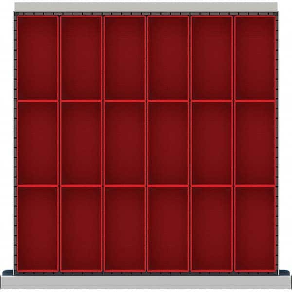 LISTA - 18-Compartment Drawer Divider Layout for 3.15" High Drawers - USA Tool & Supply