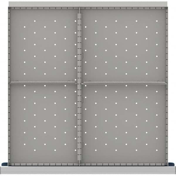 LISTA - 4-Compartment Drawer Divider Layout for 3.15" High Drawers - USA Tool & Supply