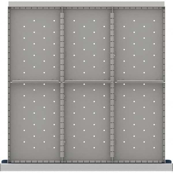 LISTA - 6-Compartment Drawer Divider Layout for 3.15" High Drawers - USA Tool & Supply