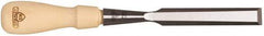 Stanley - 9-21/64" OAL x 5/8" Blade Width Wood Chisel - 5/8" Tip, Hornbeam Wood Handle - USA Tool & Supply