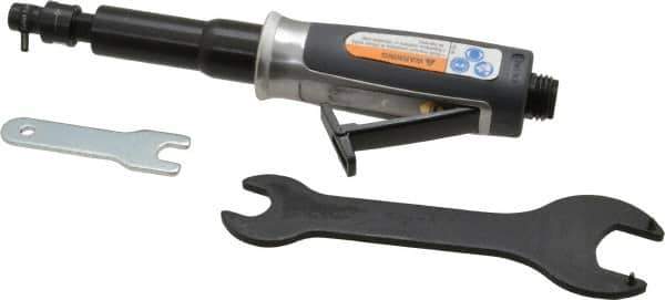 Ingersoll-Rand - 1/4" Collet, Straight Handle, Straight Air Die Grinder - 30,000 RPM, Rear Exhaust, 30 CFM, 0.33 hp, 620 kPa, 1/4 NPT - USA Tool & Supply