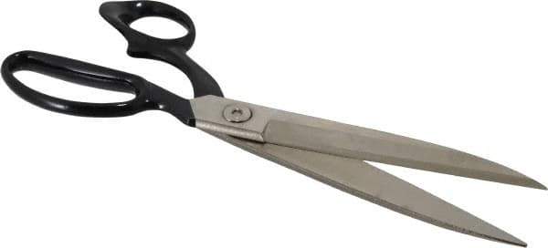 Wiss - 6" LOC, 12-1/2" OAL Bent Upholstery, Carpet, & Fabric Shears - Offset Handle, For Carpet, Composite Materials, Synthetic Fibers - USA Tool & Supply