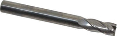 Niagara Cutter - 7/16", 1" LOC, 7/16" Shank Diam, 4" OAL, 4 Flute, Solid Carbide Square End Mill - Single End, Uncoated, Spiral Flute, 30° Helix, Centercutting, Right Hand Cut, Right Hand Flute, Series C430 - USA Tool & Supply
