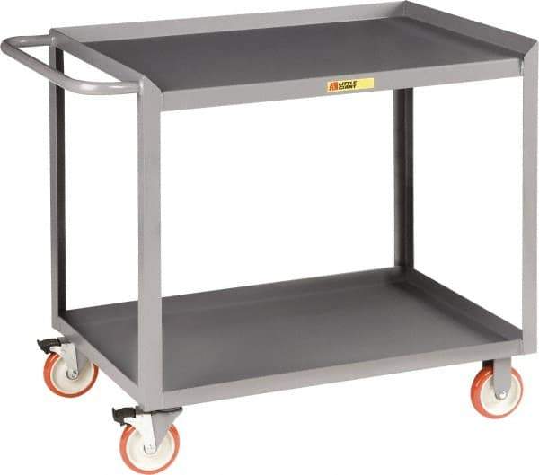 Little Giant - 1,200 Lb Capacity, 2 Shelf Mobile Workbench - 36" Wide x 24" Deep x 35-1/2" High, Steel - USA Tool & Supply