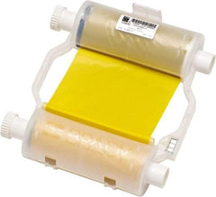 Brady - 4.33" Wide, Yellow & White Resin Ribbon 1 Color Ribbon Cartridge - For BBP30 Label Printer, BBP33 Label Printer, BBP35 Multicolor Sign & Label Printer, BBP37 Color & Cut Sign & Label Printer, BradyPrinter S3100, BBP31 Sign & Label Printer - USA Tool & Supply