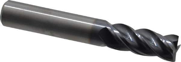 Kennametal - 3/8", 4 Flute, Solid Carbide, 0.015" Corner Radius End Mill - 2-1/2" OAL, 7/8" LOC - USA Tool & Supply