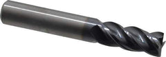 Kennametal - 3/8", 4 Flute, Solid Carbide, 0.015" Corner Radius End Mill - 2-1/2" OAL, 7/8" LOC - USA Tool & Supply