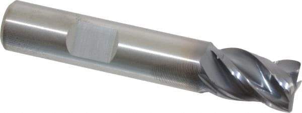 Kennametal - 7/16", 4 Flute, Solid Carbide, Corner Chamfer End Mill - 2-1/2" OAL, 5/8" LOC - USA Tool & Supply
