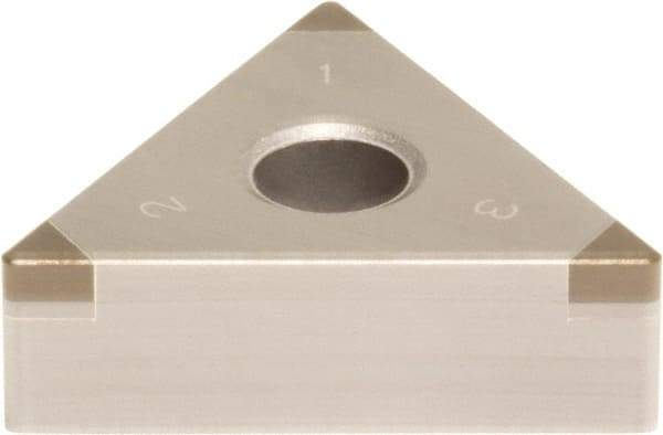 Sumitomo - 3NU-TNGA331 Grade BN1000 PCBN Turning Insert - Uncoated, 60° Triangle, 3/8" Inscr Circle, 3/16" Thick, 1/64" Corner Radius - USA Tool & Supply