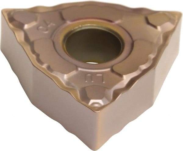 Sumitomo - WNMG432 ELU Grade T3000Z Cermet Turning Insert - TiN/AlN Finish, 80° Trigon, 1/2" Inscr Circle, 3/16" Thick, 1/32" Corner Radius - USA Tool & Supply