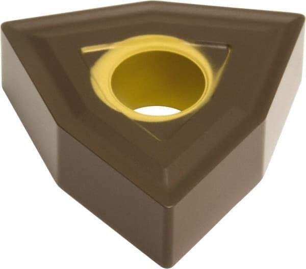 Hertel - WNMA332 1 Grade HC315T Carbide Turning Insert - Al2O3 Finish, 80° Trigon, 3/8" Inscr Circle, 3/16" Thick, 1/32" Corner Radius - USA Tool & Supply