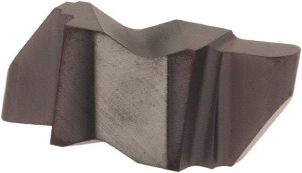 Tool-Flo - 3031FLRP Grade AC3, 1/16" Cutting Width Carbide Grooving Insert - 1/8" Max Depth of Cut, Right Hand, 0.031" Corner Radius, AlTiN Finish - USA Tool & Supply