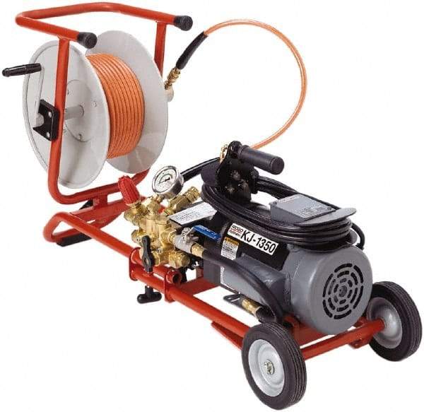 Ridgid - Electric Battery Drain Cleaning Machine - For 1-1/4" to 4" Pipe, 3/16" x 100' Cable - USA Tool & Supply