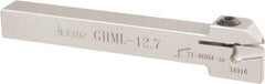 Iscar - GHM, External, Left Hand, 0.189" Max Depth of Cut, 0.157" Max Groove Width, Indexable Grooving Tool Holder - GI.., GPV, TIP Insert Compatibility, 1/2" Shank Height, 1/2" Shank Width, 4-1/2" OAL - USA Tool & Supply