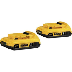 DeWALT - 20 Volt Lithium-Ion Power Tool Battery - 2 Ahr Capacity, 1/2 hr Charge Time, Series XR - USA Tool & Supply