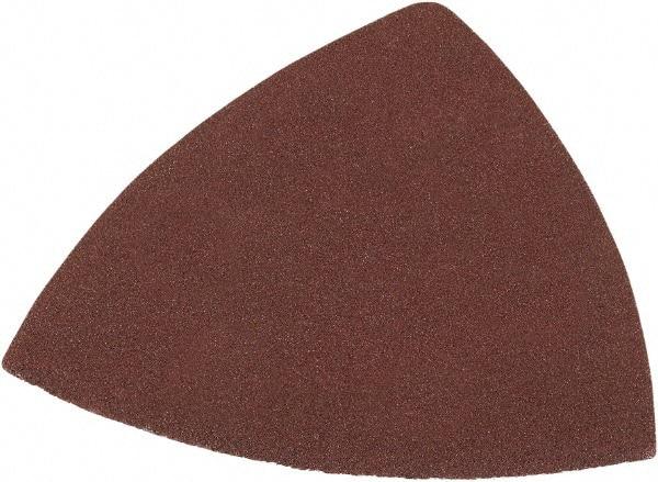 DeWALT - 120 Grit, Aluminum Oxide TriangleSanding Sheet - 3-1/2" Long x 3-3/4" Wide, Fine Grade, Weighted Cloth Backing - USA Tool & Supply