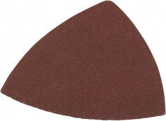 DeWALT - 120 Grit, Aluminum Oxide TriangleSanding Sheet - 3-1/2" Long x 3-3/4" Wide, Fine Grade, Weighted Cloth Backing - USA Tool & Supply