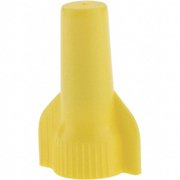 Gardner Bender - 2, 22 to 3, 12 AWG, 1,000 Volt (Lighting) & 600 Volt (Building Wire), Corrosion Resistant & Flame Retardant, Wing Twist on Wire Connector - Yellow, 221°F - USA Tool & Supply