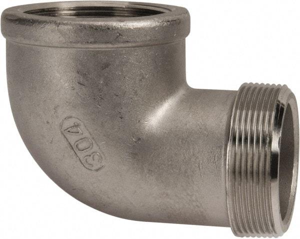 Value Collection - 2" Grade 304 Stainless Steel Pipe 90° Street Elbow - FNPT x MNPT End Connections, 150 psi - USA Tool & Supply