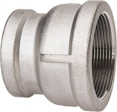 Value Collection - 2 x 1-1/2" Grade 316 Stainless Steel Pipe Reducer Coupling - FNPT x FNPT End Connections, 150 psi - USA Tool & Supply