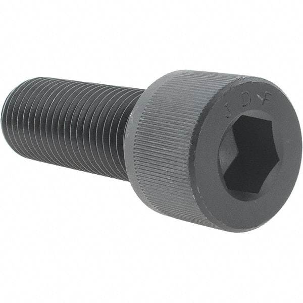 Value Collection - 1-1/4 - 7 UNC Hex Socket Drive, Socket Cap Screw - Alloy Steel, Black Oxide Finish, Fully Threaded, 3-1/2" Length Under Head - USA Tool & Supply