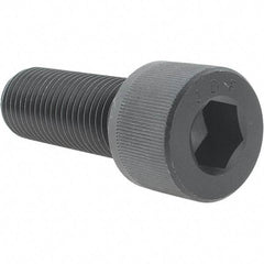 Value Collection - 1-1/4 - 7 UNC Hex Socket Drive, Socket Cap Screw - Alloy Steel, Black Oxide Finish, Fully Threaded, 3-1/2" Length Under Head - USA Tool & Supply