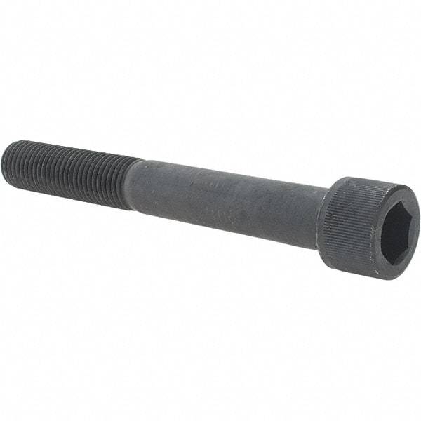 Value Collection - 7/8-9 UNC Hex Socket Drive, Socket Cap Screw - Alloy Steel, Black Oxide Finish, Partially Threaded, 7" Length Under Head - USA Tool & Supply