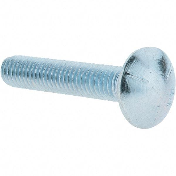 Value Collection - 3/8-16 UNC 2" Length Under Head, Standard Square Neck, Carriage Bolt - Grade 5 Steel, Zinc-Plated Finish - USA Tool & Supply