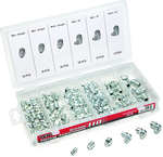 110 Pc. Grease Fitting Assortment - stright and 90 degree fittings - USA Tool & Supply