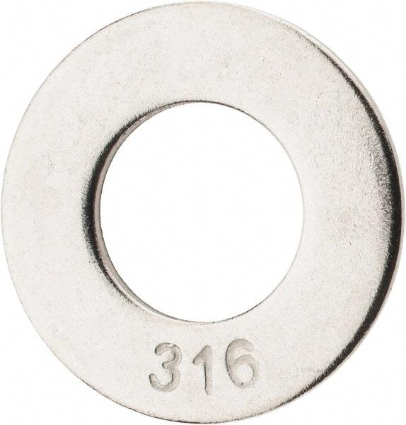 Value Collection - 5/8" Screw, Grade 316 Stainless Steel Standard Flat Washer - 11/16" ID x 1-3/4" OD, 0.134" Thick - USA Tool & Supply