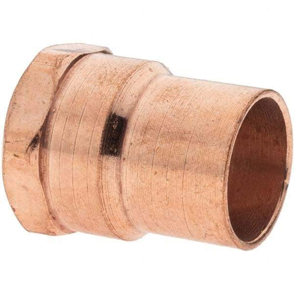 Value Collection - 5/8 x 1/2" Wrot Copper Pipe Adapter - C x F - USA Tool & Supply