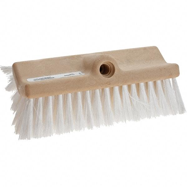 Weiler - Synthetic Scrub Brush - 10" Long Head, White - USA Tool & Supply