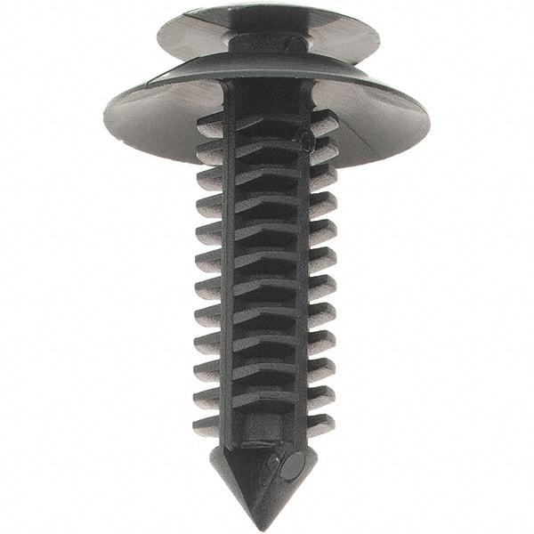 Value Collection - 8mm Hole Diam, 14mm OAL, Ratchet Shank, Nylon Panel Rivet - 8mm Material Thickness - USA Tool & Supply