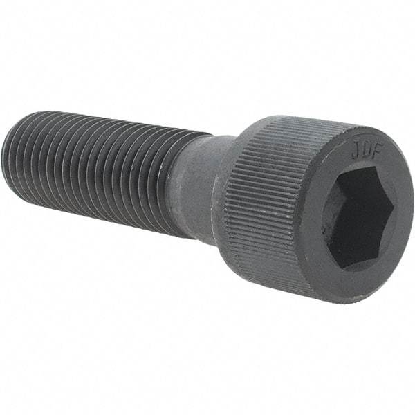 Value Collection - 1-1/8 - 7 UNC Hex Socket Drive, Socket Cap Screw - Alloy Steel, Black Oxide Finish, Partially Threaded, 4" Length Under Head - USA Tool & Supply