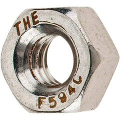 Value Collection - M8x1.25 Metric Coarse Steel Right Hand Hex Nut - 13mm Across Flats, 6.5mm High, Zinc-Plated Finish - USA Tool & Supply