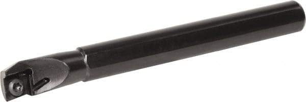 Kyocera - 0.632" Min Bore Diam, 4-3/4" OAL, 1/2" Shank Diam, A...SCLP (C)-E Indexable Boring Bar - 1.14" Max Bore Depth, CPGB 32.., CPMB 32.., CPMH 32.., CPMT 32.. Insert, Screw Holding Method - USA Tool & Supply