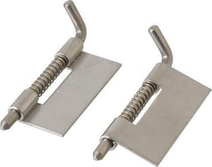 Value Collection - 7/8" Wide x 0.05" Thick, Spring Loaded Latch Hinge - Stainless Steel, Zinc Plated Finish - USA Tool & Supply