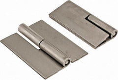 Value Collection - 1.87" Wide x 0.075" Thick, Slip Joint Hinge - Steel, Plain Finish - USA Tool & Supply