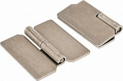 Value Collection - 1.44" Wide x 0.05" Thick, Slip Joint Hinge - Aluminum, Plain Finish - USA Tool & Supply