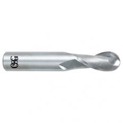 7/32" Dia. - 2-1/2" OAL - Bright CBD - Ball End SE EM - 2 FL - USA Tool & Supply