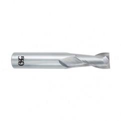 1 Dia. x 4 Overall Length 2-Flute Square End Solid Carbide SE End Mill-Round Shank-Center Cutting-Uncoated - USA Tool & Supply