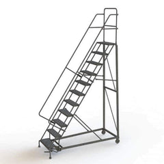 TRI-ARC - Rolling & Wall Mounted Ladders & Platforms Type: Rolling Warehouse Ladder Style: Rolling Safety Ladder - USA Tool & Supply