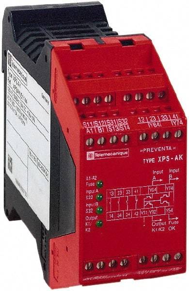 Schneider Electric - 24 VAC/VDC, 7 VA Power Rating, Electromechanical & Solid State Screw Clamp General Purpose Relay - 10 Amp at VAC/VDC, 90mm Wide x 99mm High x 114mm Deep - USA Tool & Supply