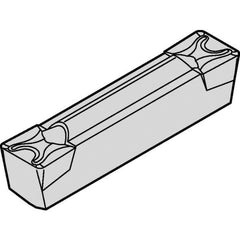 Kennametal - 0405A4G-U GMN Grade KCP25, 4.05mm Cutting Width Carbide Grooving Insert - 3.5mm Max Depth of Cut, Neutral, 0.8mm Corner Radius, TiCN/Al2O3 Finish - USA Tool & Supply